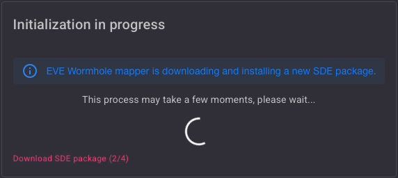Initialization step 2/4: downloading latest SDE package