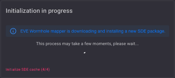 Initialization step 4/4: SDE cache ready